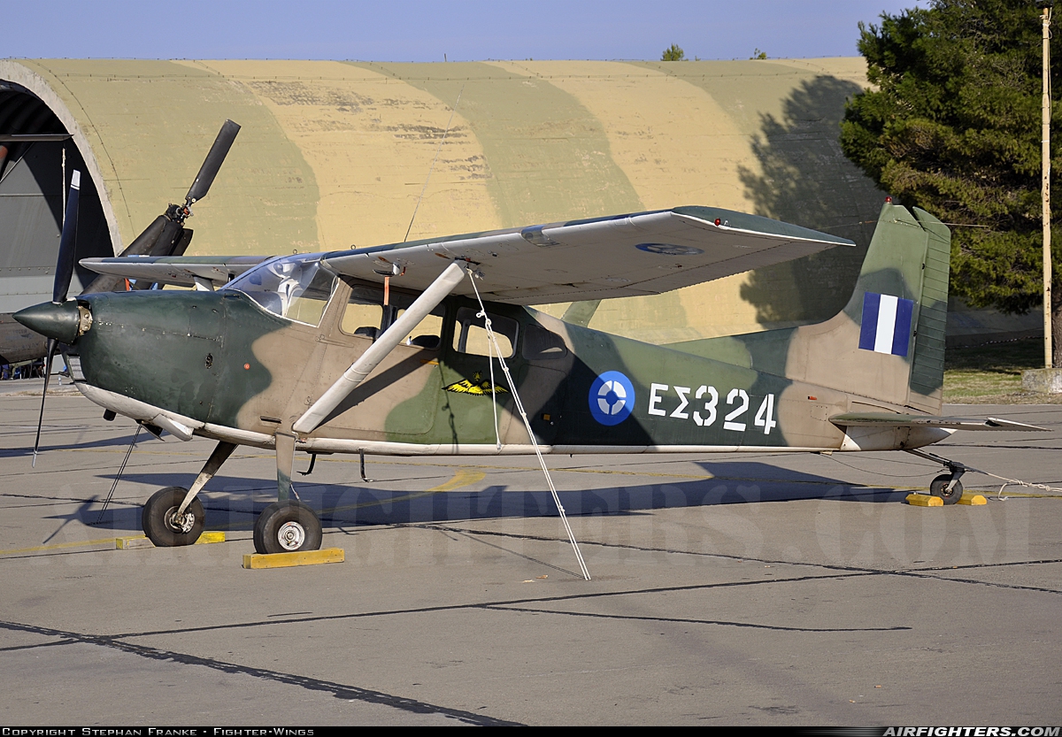 Greece - Army Cessna U-17A Skywagon ES324 at Tanagra (LGTG), Greece