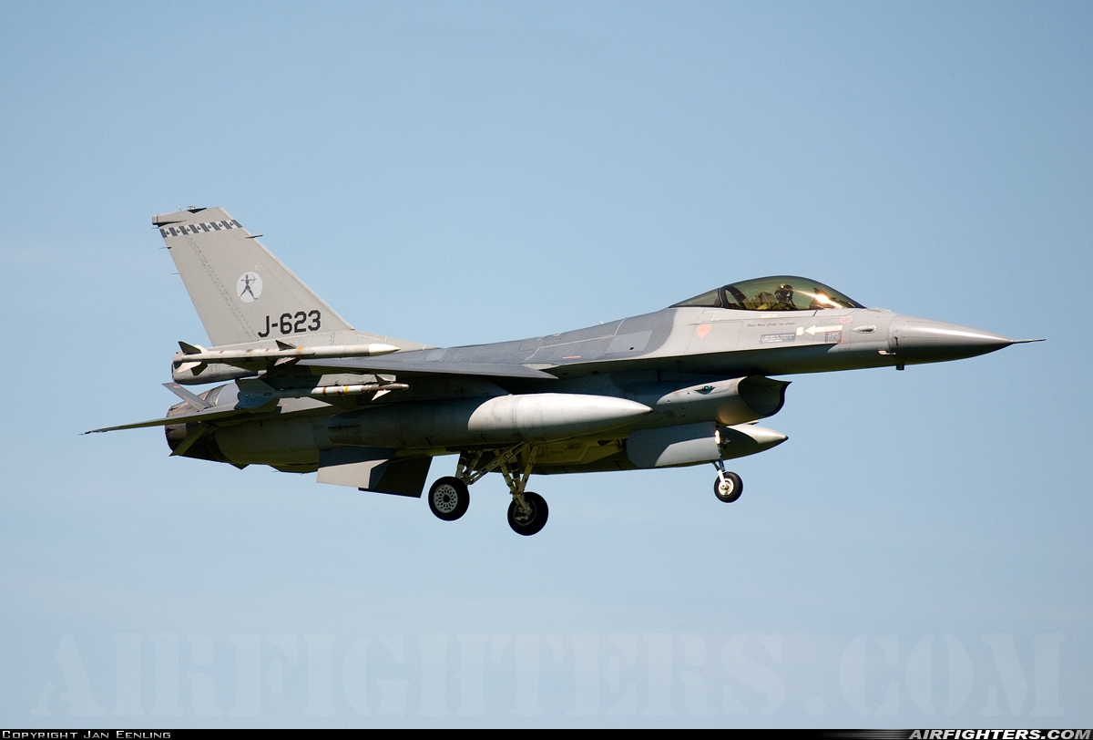 Netherlands - Air Force General Dynamics F-16AM Fighting Falcon J-623 at Leeuwarden (LWR / EHLW), Netherlands