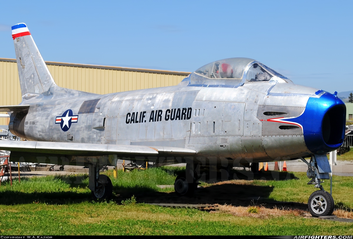 USA - Air Force North American F-86H Sabre 53-1378A at Santa Rosa - Charles M. Schulz / Sonoma County (STS), USA