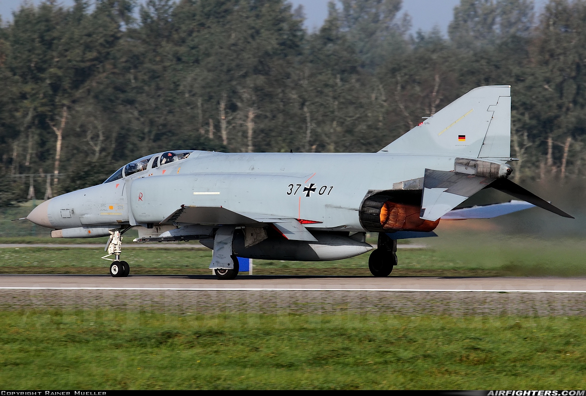 Germany - Air Force McDonnell Douglas F-4F Phantom II 37+01 at Wittmundhafen (Wittmund) (ETNT), Germany