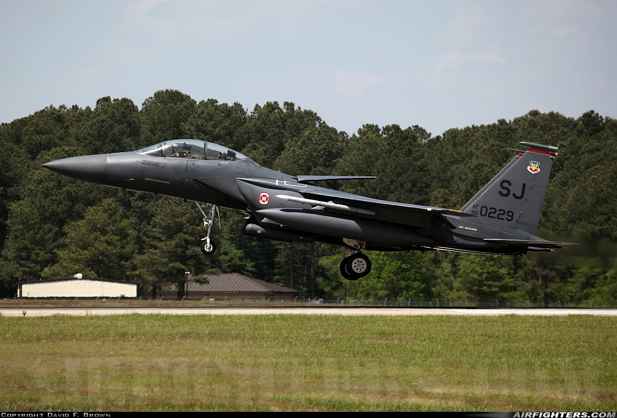 USA - Air Force McDonnell Douglas F-15E Strike Eagle 90-0229 at Goldsboro - Seymour Johnson AFB (GSB / KGSB), USA