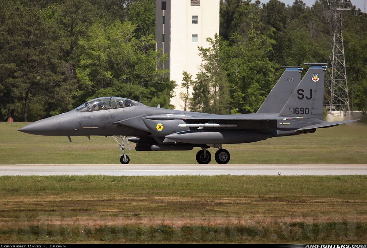 USA - Air Force McDonnell Douglas F-15E Strike Eagle 88-1690 at Goldsboro - Seymour Johnson AFB (GSB / KGSB), USA