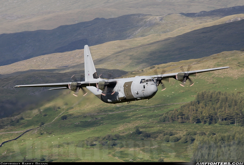 UK - Air Force Lockheed Martin Hercules C5 (C-130J / L-382) ZH883 at Off-Airport - North Wales, UK