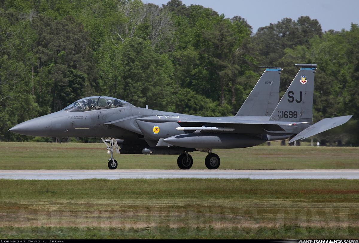 USA - Air Force McDonnell Douglas F-15E Strike Eagle 88-1698 at Goldsboro - Seymour Johnson AFB (GSB / KGSB), USA