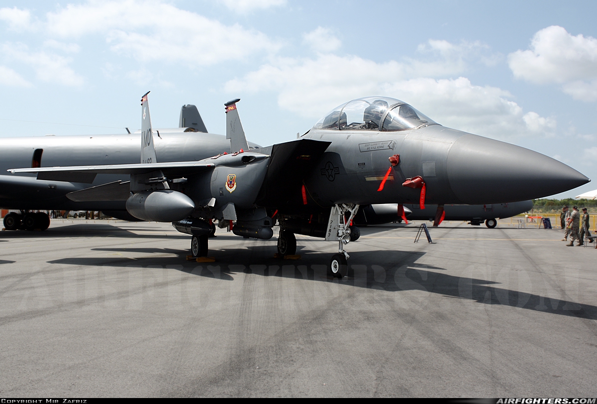 USA - Air Force McDonnell Douglas F-15E Strike Eagle 87-0183 at Changi Air Base-East (WSAC), Singapore
