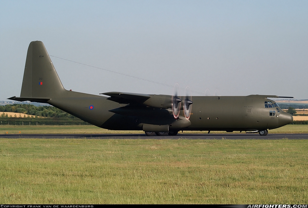 UK - Air Force Lockheed Hercules C3 (C-130K-30 / L-382) XV202 at Cambridge - Teversham (CBG / EGSC), UK