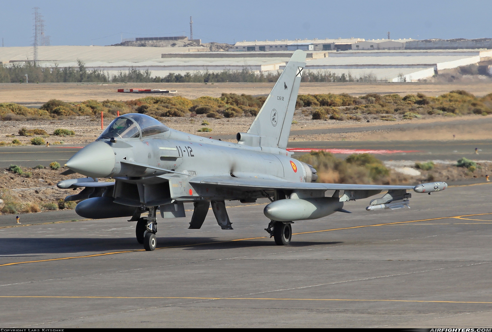 Spain - Air Force Eurofighter C-16 Typhoon (EF-2000S) C.16-32 at Gran Canaria (- Las Palmas / Gando) (LPA / GCLP), Spain