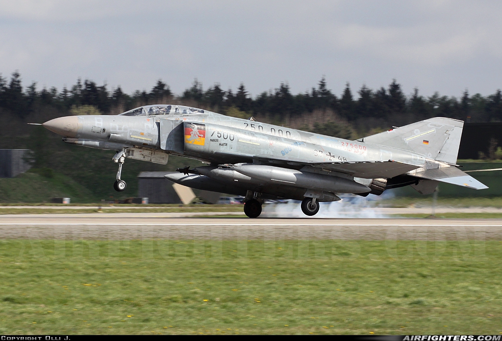 Germany - Air Force McDonnell Douglas F-4F Phantom II 37+48 at Wittmundhafen (Wittmund) (ETNT), Germany