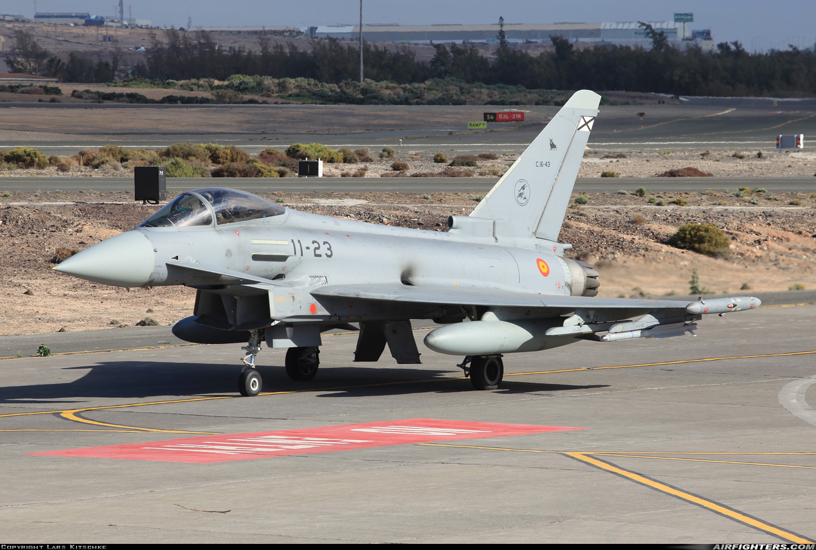 Spain - Air Force Eurofighter C-16 Typhoon (EF-2000S) C.16-43 at Gran Canaria (- Las Palmas / Gando) (LPA / GCLP), Spain