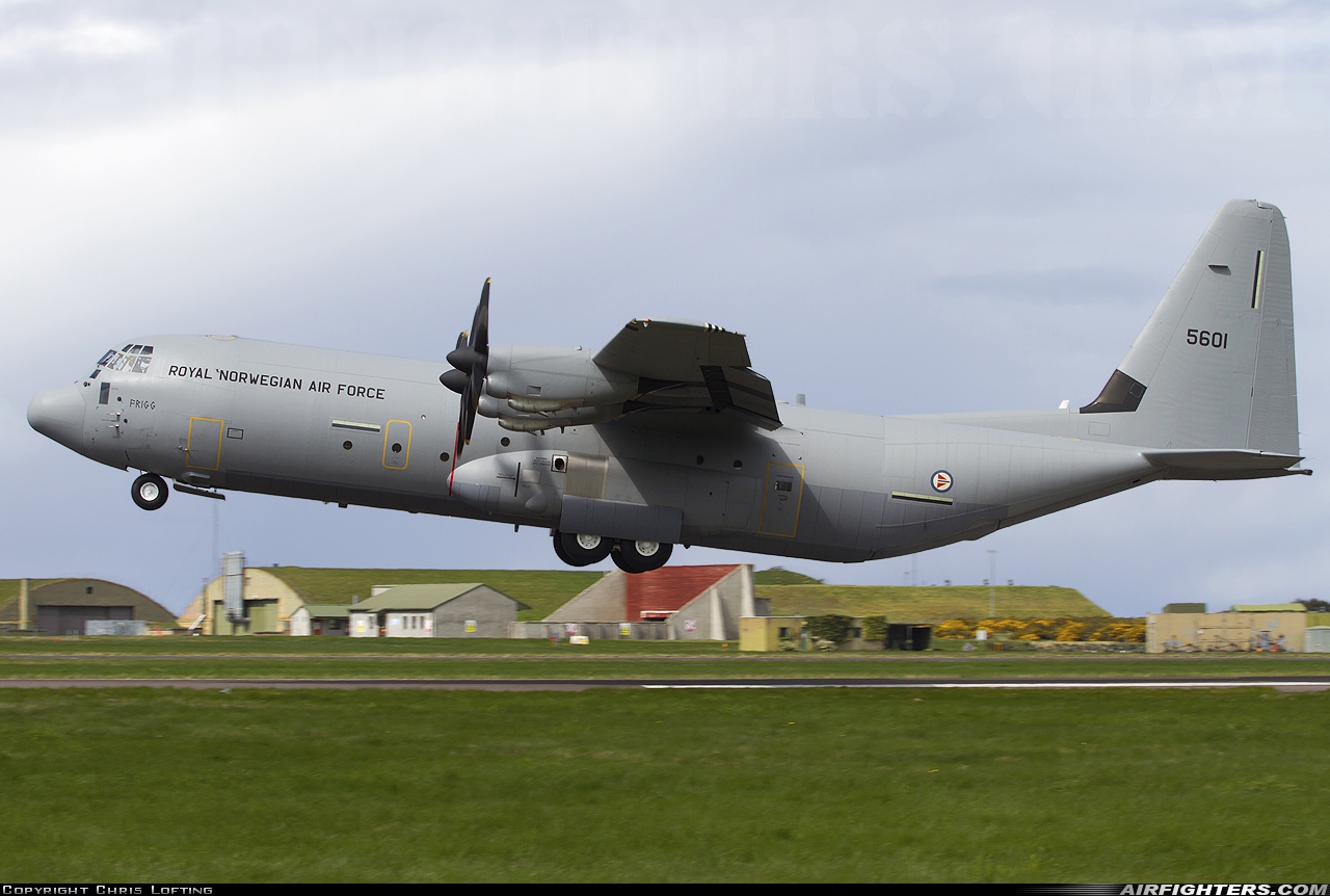 Norway - Air Force Lockheed Martin C-130J-30 Hercules (L-382) 5601 at Kinloss (FSS / EGQK), UK