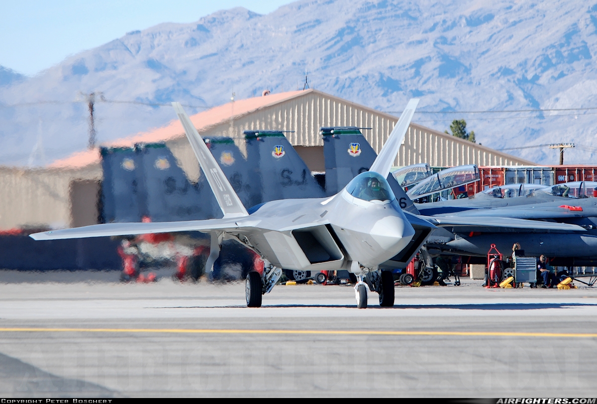 USA - Air Force Lockheed Martin F-22A Raptor 06-4128 at Las Vegas - Nellis AFB (LSV / KLSV), USA