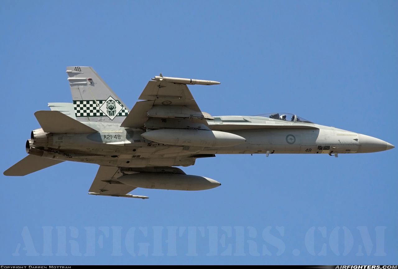 Australia - Air Force McDonnell Douglas F/A-18A Hornet A21-48 at Newcastle - Williamtown (NTL / YWLM), Australia