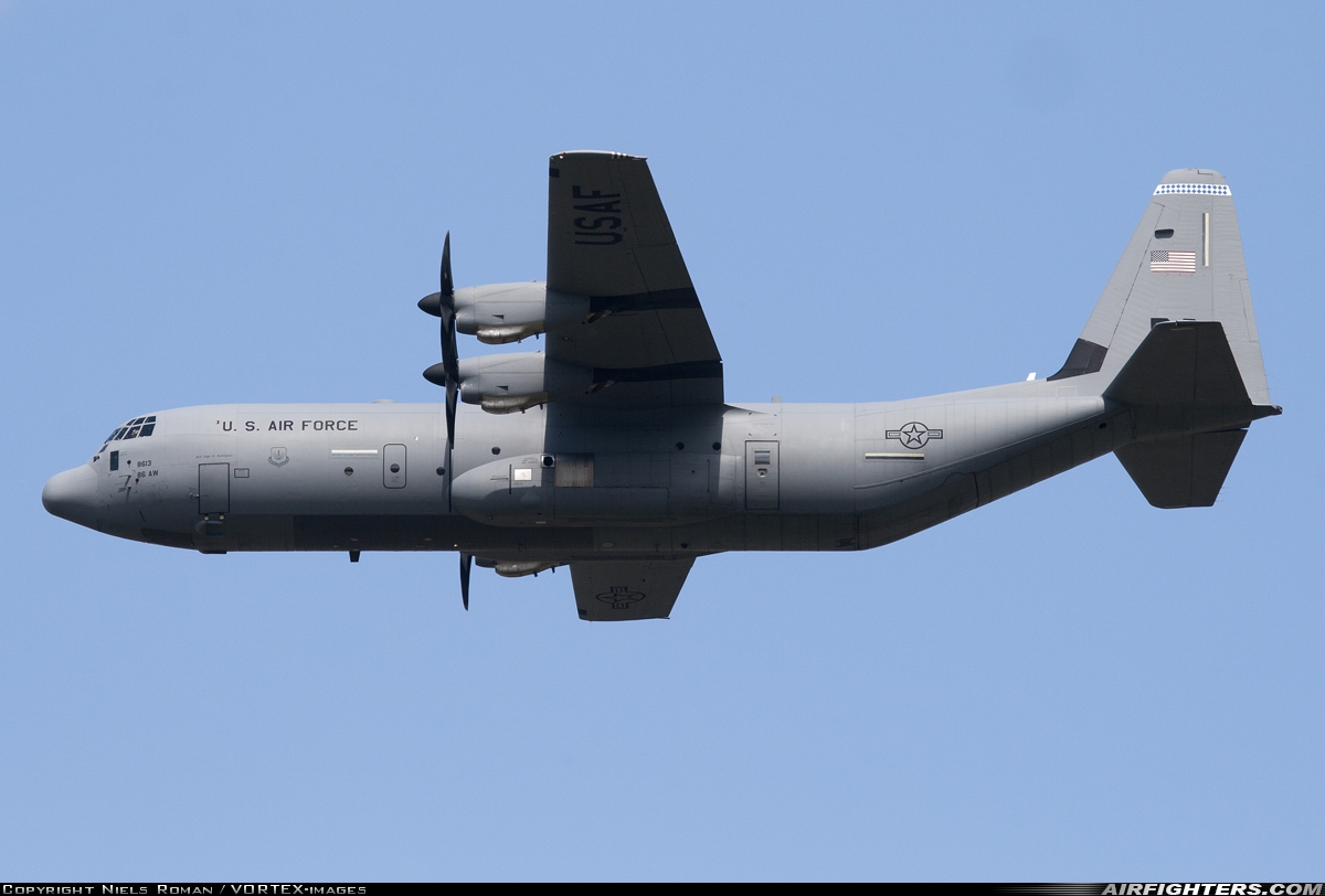 USA - Air Force Lockheed Martin C-130J-30 Hercules (L-382) 07-8613 at Ramstein (- Landstuhl) (RMS / ETAR), Germany