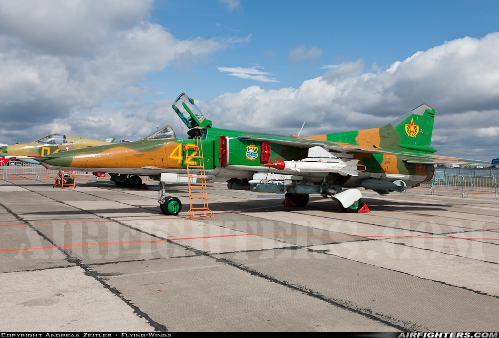 Kazakhstan - Air Force Mikoyan-Gurevich MiG-27M Flogger  at Astana (Aqmola / Tselinograd) (TSE / UACC), Kazakhstan