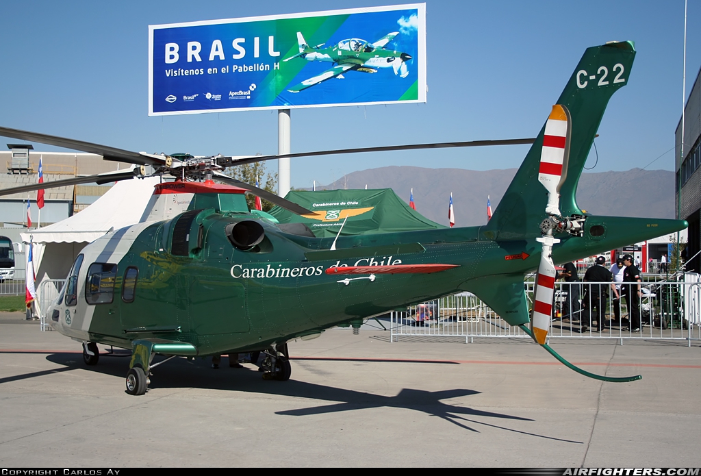 Chile - Carabineros Agusta A-109E Power C-22 at Santiago - Arturo Merino Benitez (Pudahuel) (SCL / SCEL), Chile