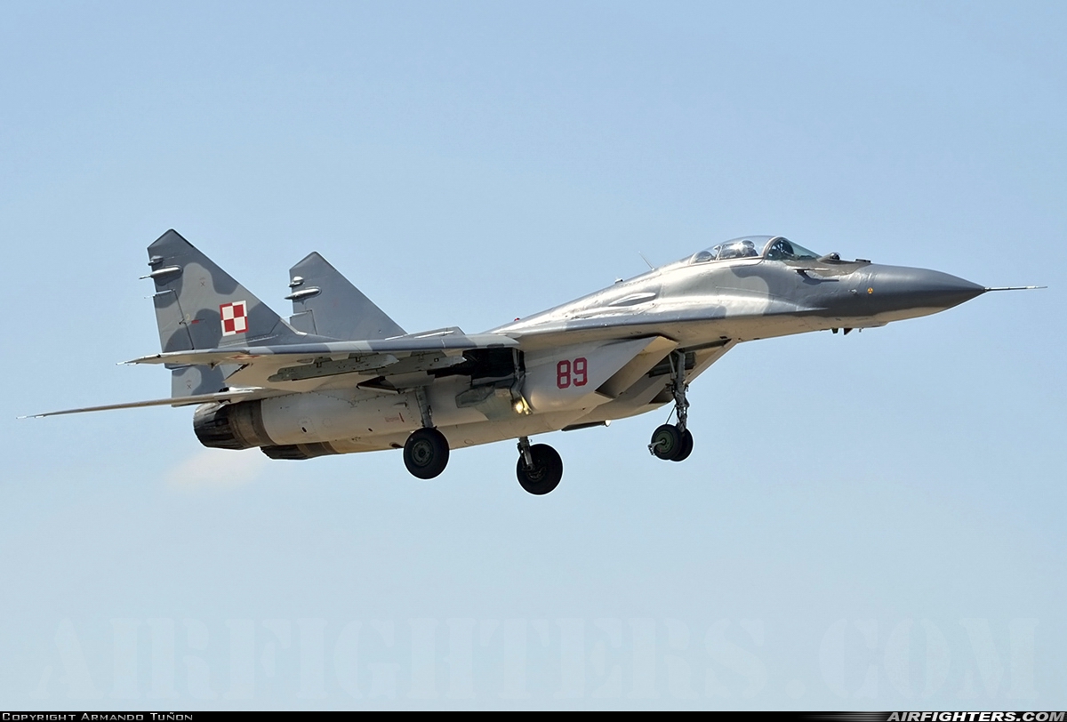 Poland - Air Force Mikoyan-Gurevich MiG-29A (9.12A) 89 at Albacete (- Los Llanos) (LEAB), Spain