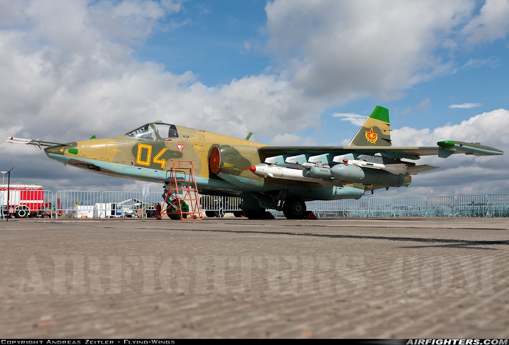 Russia - Air Force Sukhoi Su-25 04 YELLOW at Astana (Aqmola / Tselinograd) (TSE / UACC), Kazakhstan