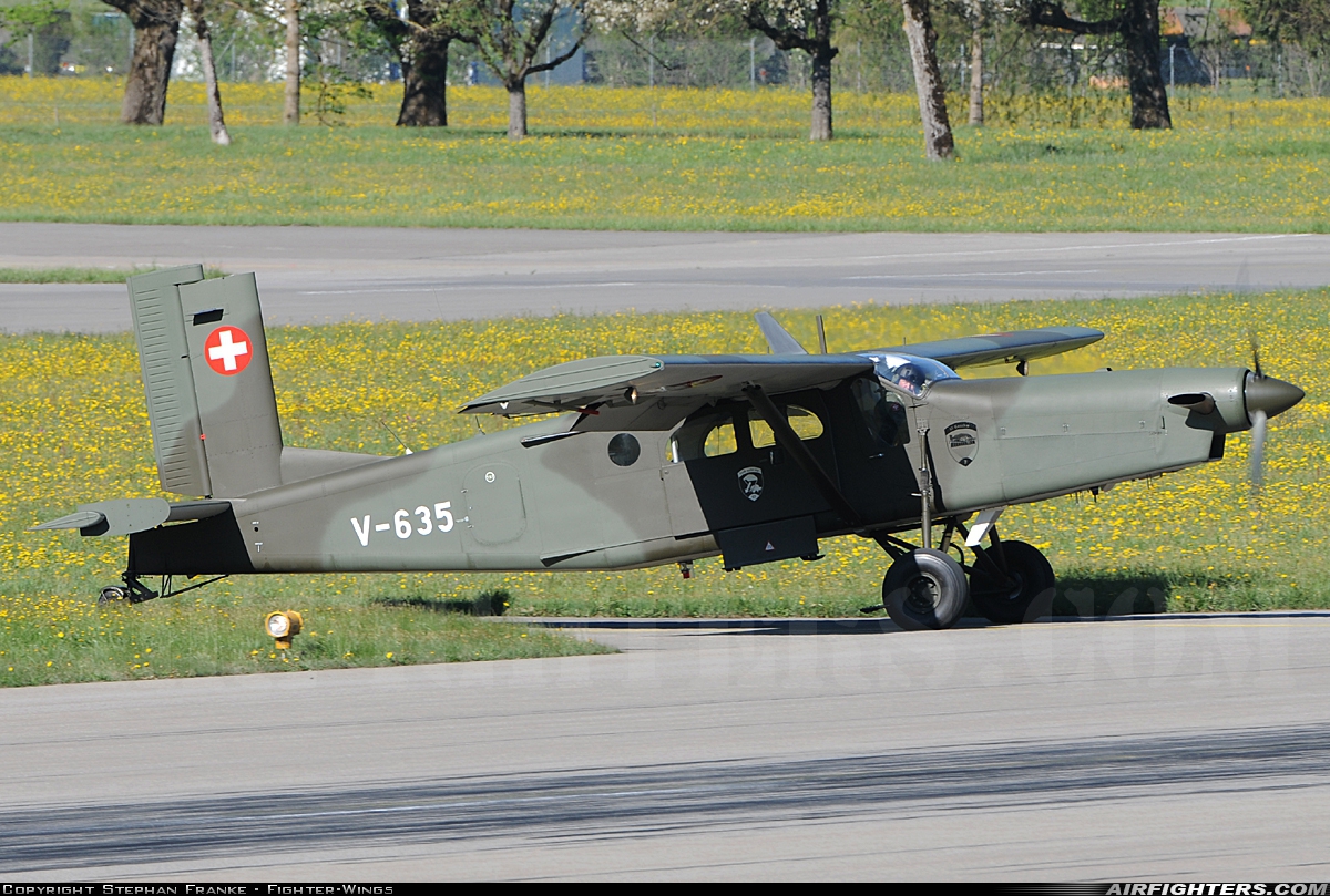 Switzerland - Air Force Pilatus PC-6/B2-H2M-1 Turbo Porter V-635 at Meiringen (LSMM), Switzerland