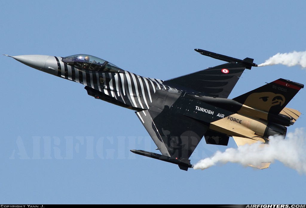 Türkiye - Air Force General Dynamics F-16C Fighting Falcon 91-0011 at Luxeuil - St. Sauveur (LFSX), France