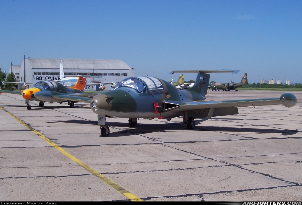 Argentina - Air Force Morane-Saulnier MS.760 Paris IR E-207 at El Palomar (PAL / SADP), Argentina