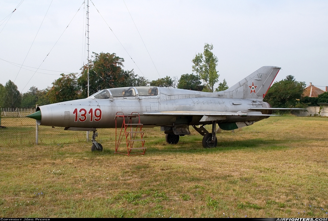Hungary - Air Force Mikoyan-Gurevich MiG-21U-400 1319 at Szolnok (LHSN), Hungary