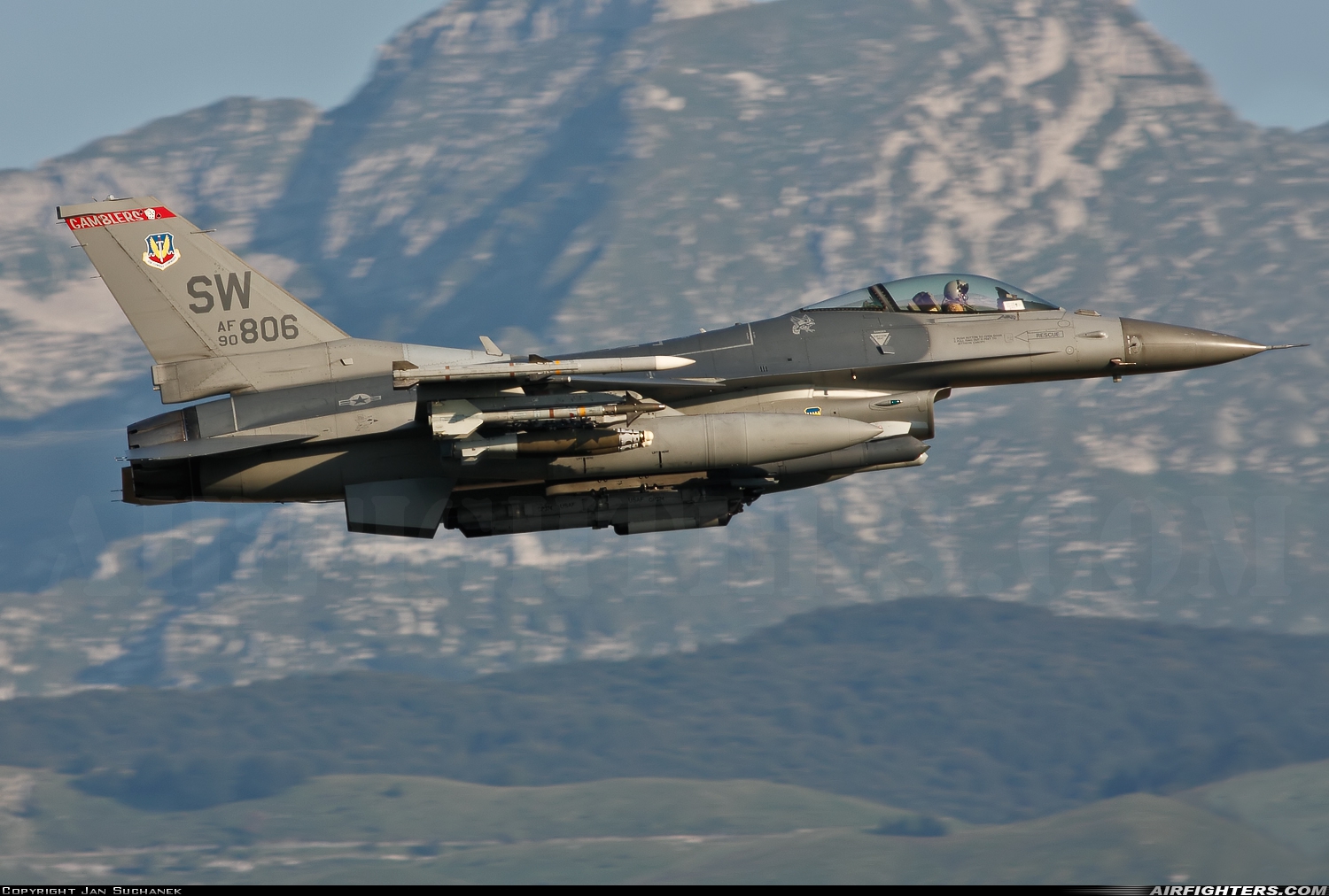 USA - Air Force General Dynamics F-16C Fighting Falcon 90-0806 at Aviano (- Pagliano e Gori) (AVB / LIPA), Italy