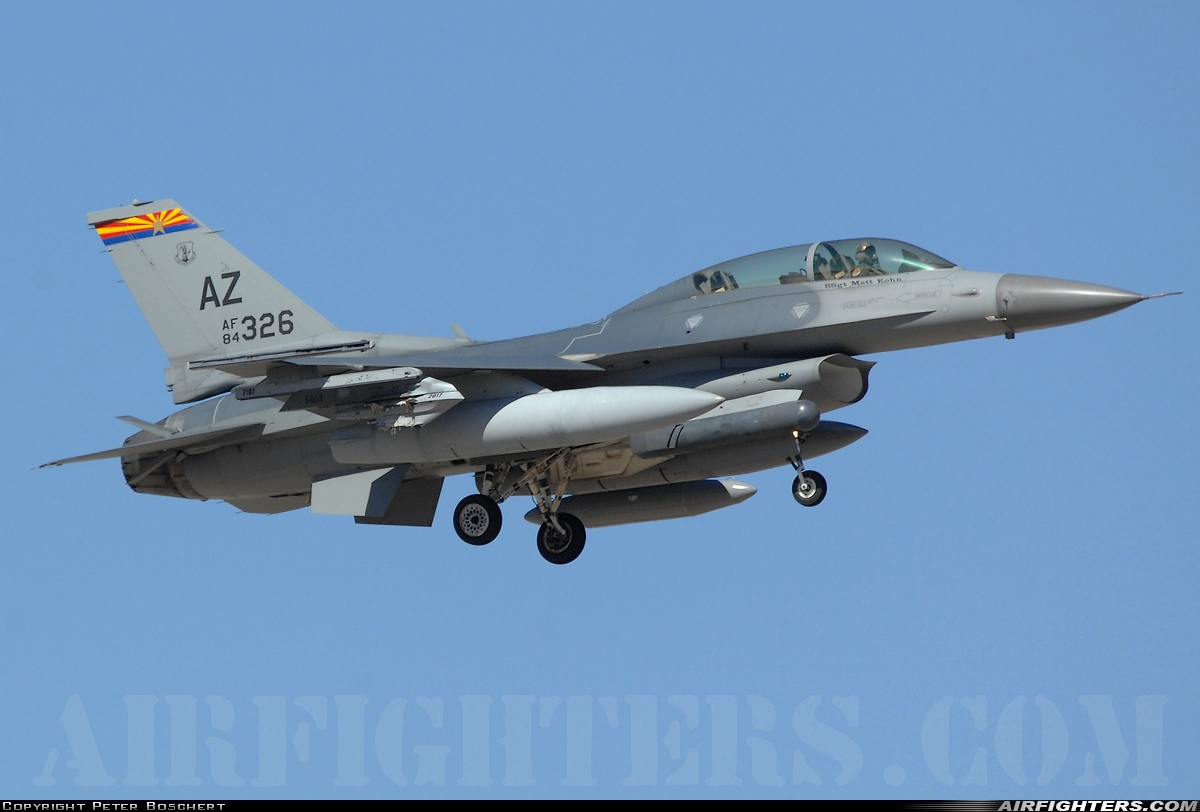 USA - Air Force General Dynamics F-16D Fighting Falcon 84-1326 at Tucson - Int. (TUS / KTUS), USA