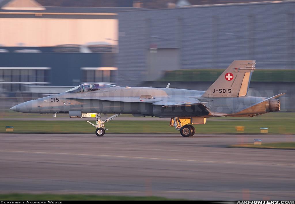 Switzerland - Air Force McDonnell Douglas F/A-18C Hornet J-5015 at Emmen (EML / LSME), Switzerland