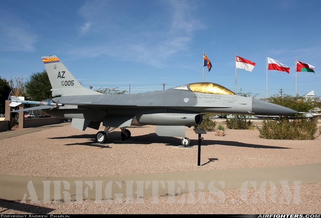 USA - Air Force General Dynamics F-16A Fighting Falcon 78-0005 at Tucson - Davis-Monthan AFB (DMA / KDMA), USA