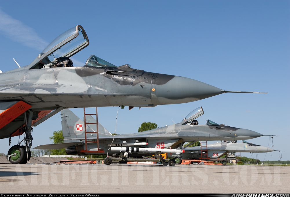 Poland - Air Force Mikoyan-Gurevich MiG-29A (9.12A) 59 at Minsk Mazowiecki (EPMM), Poland