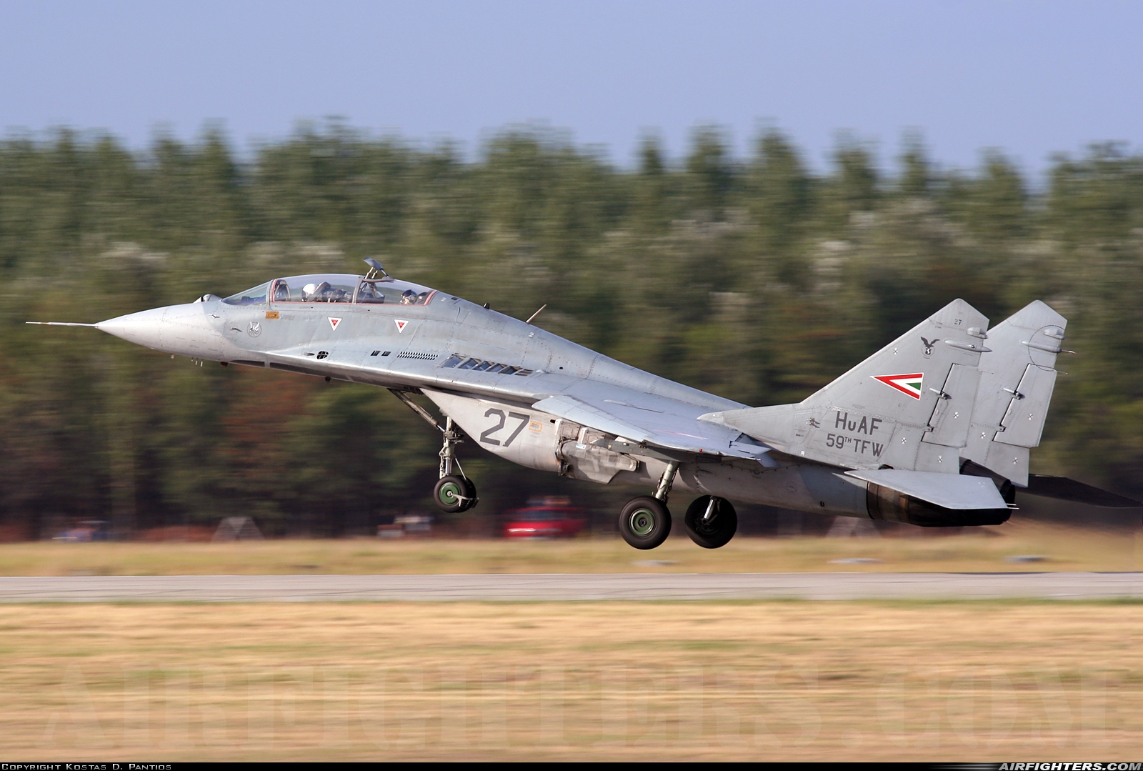 Hungary - Air Force Mikoyan-Gurevich MiG-29UB (9.51) 27 at Kecskemet (LHKE), Hungary