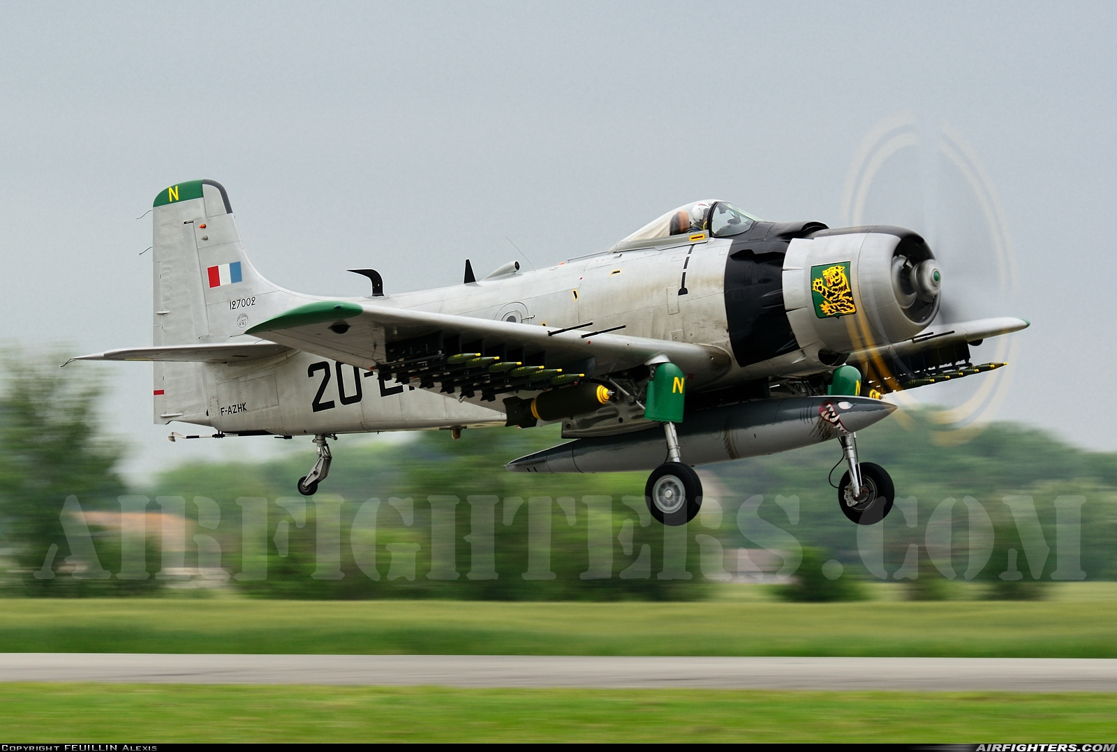Private Douglas A-1D Skyraider (AD-4NA) F-AZHK at Muret / L'herm Airport (LFBR), France