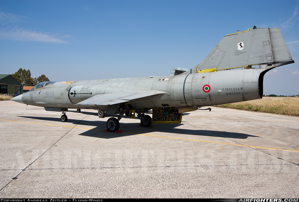 Italy - Air Force Lockheed F-104S-ASA-M Starfighter MM6734 at Grazzanise (- Carlo Romagnoli) (LIRM), Italy