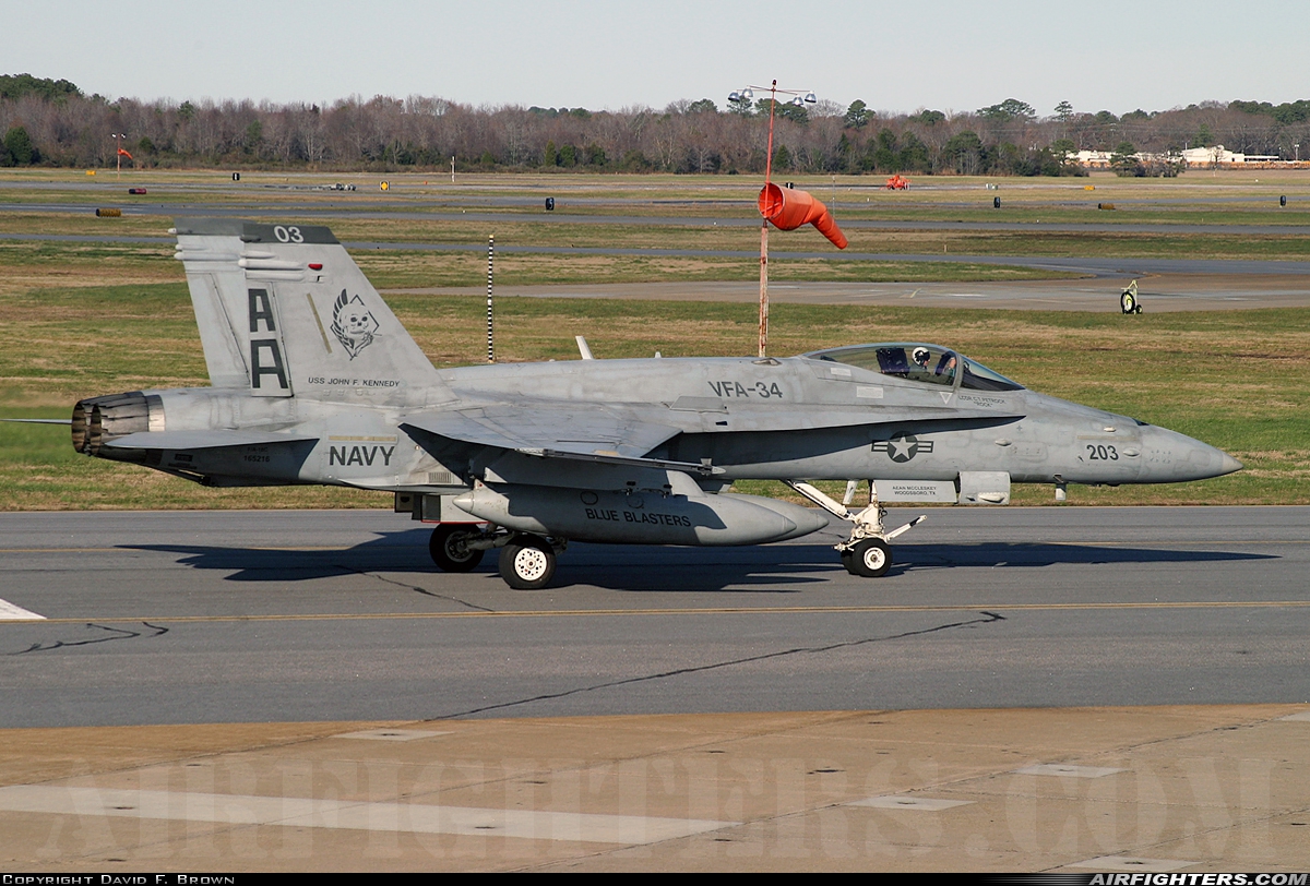 USA - Navy McDonnell Douglas F/A-18C Hornet 165216 at Virginia Beach - Oceana NAS / Apollo Soucek Field (NTU / KNTU), USA