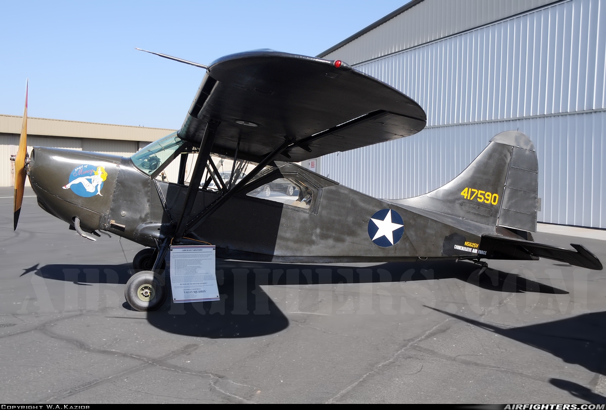 Private - Commemorative Air Force Stinson L-5E Sentinel N5625V at Rancho Murieta Airport (RIU / KRIU), USA