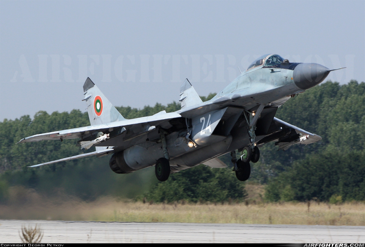 Bulgaria - Air Force Mikoyan-Gurevich MiG-29A (9.12A) 24 at Graf Ignatievo (LBPG), Bulgaria
