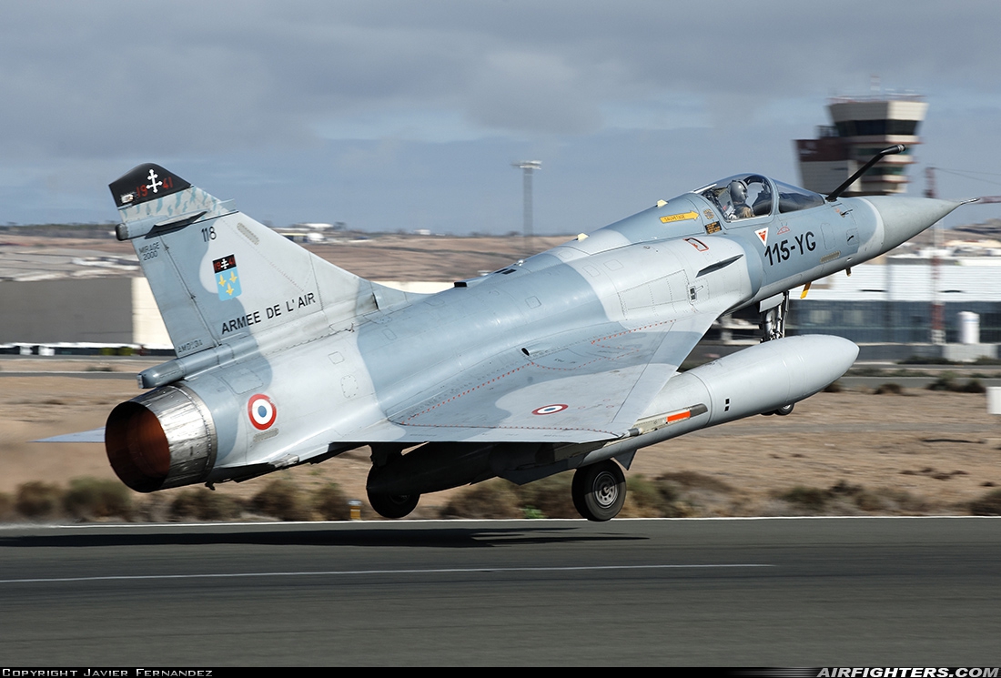 France - Air Force Dassault Mirage 2000C 118 at Gran Canaria (- Las Palmas / Gando) (LPA / GCLP), Spain