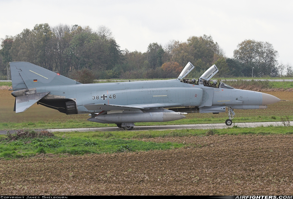 Germany - Air Force McDonnell Douglas F-4F Phantom II 38+48 at Florennes (EBFS), Belgium