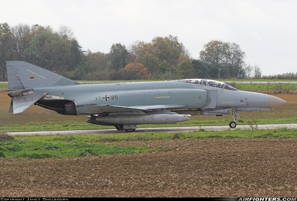 Germany - Air Force McDonnell Douglas F-4F Phantom II 37+85 at Florennes (EBFS), Belgium