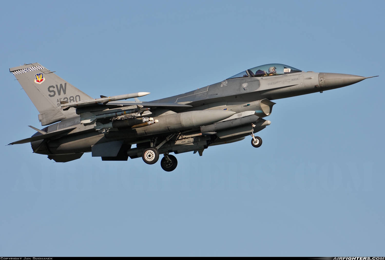 USA - Air Force General Dynamics F-16C Fighting Falcon 91-0380 at Aviano (- Pagliano e Gori) (AVB / LIPA), Italy