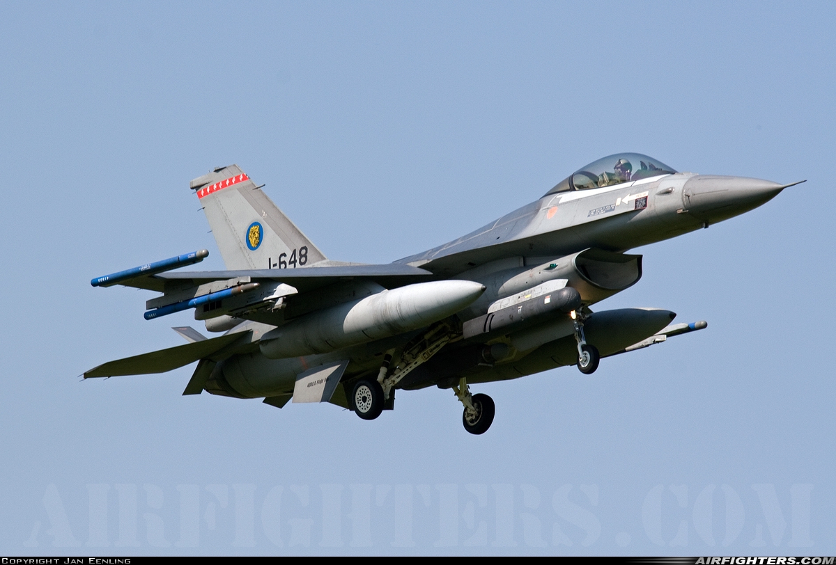 Netherlands - Air Force General Dynamics F-16AM Fighting Falcon J-648 at Leeuwarden (LWR / EHLW), Netherlands