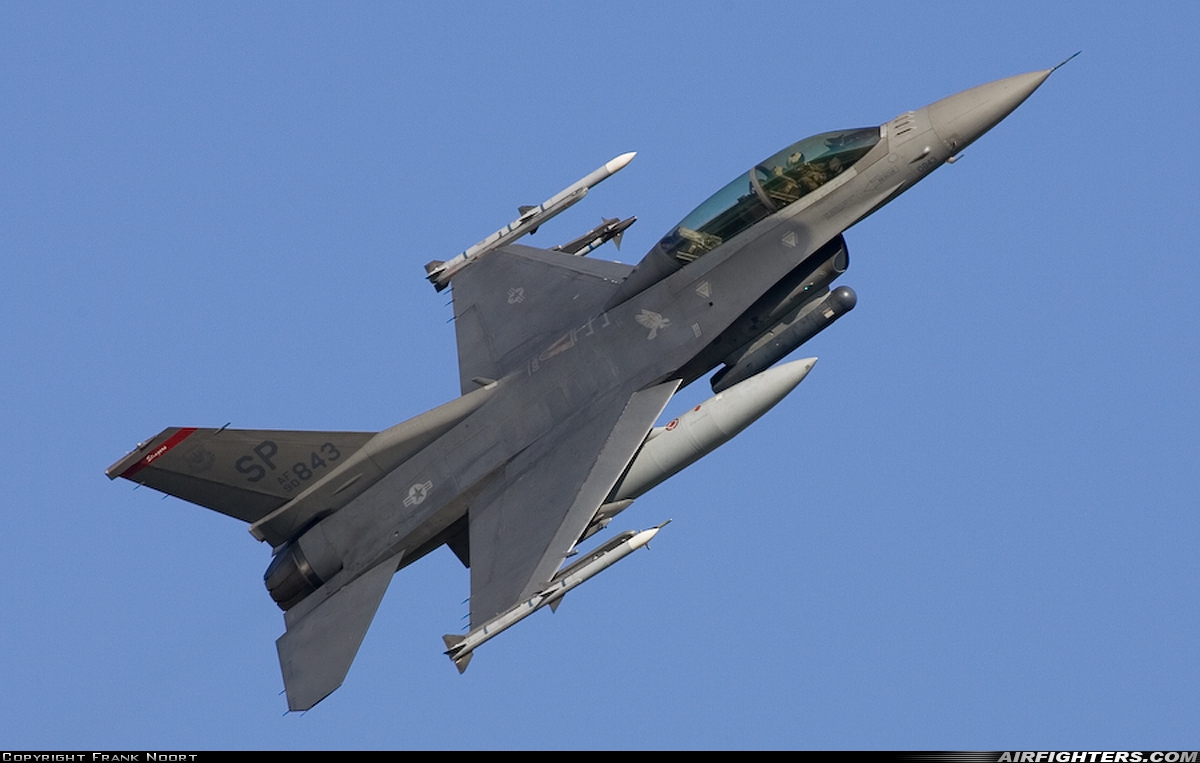 USA - Air Force General Dynamics F-16D Fighting Falcon 90-0843 at Spangdahlem (SPM / ETAD), Germany