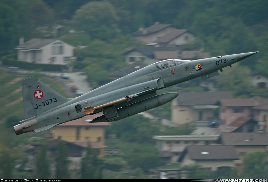 Switzerland - Air Force Northrop F-5E Tiger II J-3073 at Sion (- Sitten) (SIR / LSGS / LSMS), Switzerland