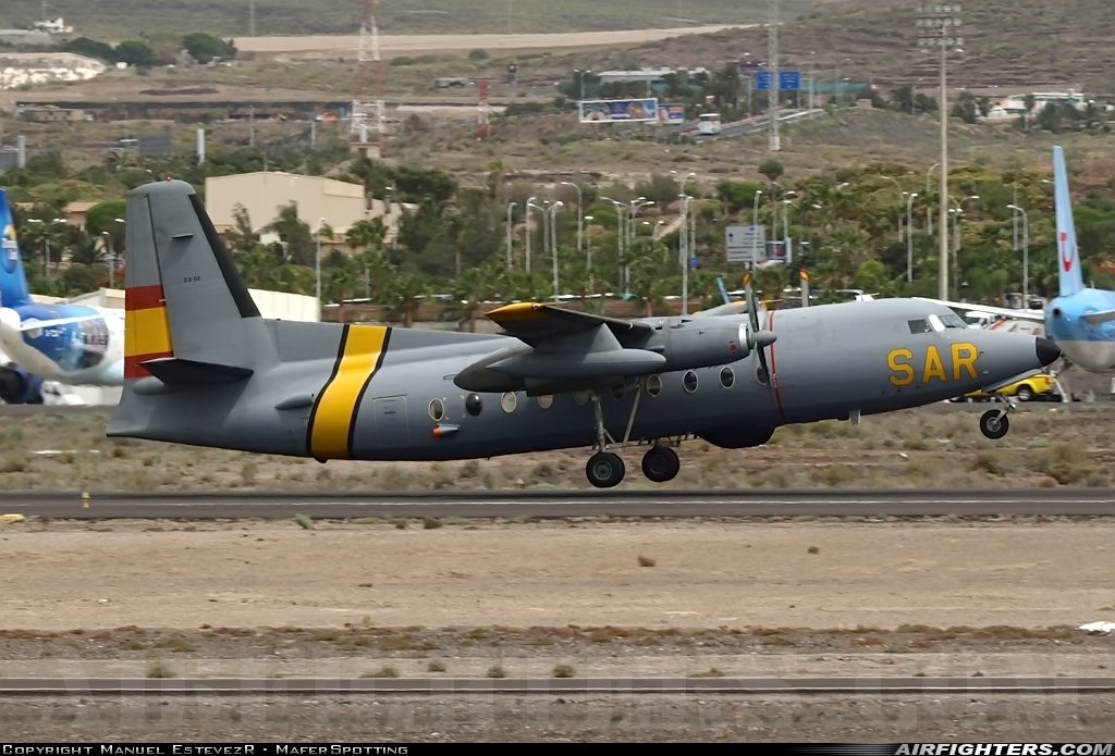 Spain - Air Force Fokker F-27-400MPA D.2-02 at Tenerife Sur - Reina Sofia (TFS / GCTS), Spain