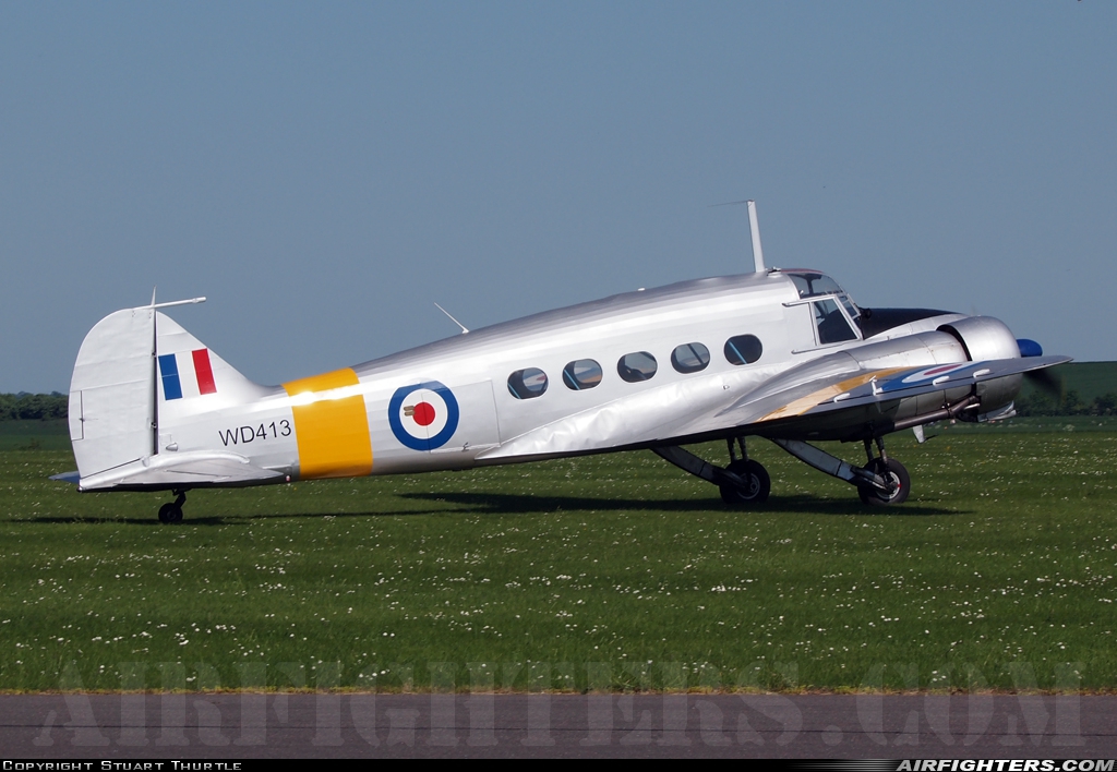 Private Avro 652 Anson T.21 G-VROE at Duxford (EGSU), UK