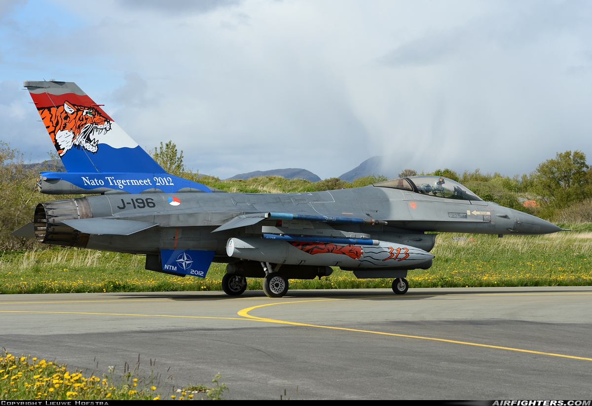 Netherlands - Air Force General Dynamics F-16AM Fighting Falcon J-196 at Orland (OLA / ENOL), Norway