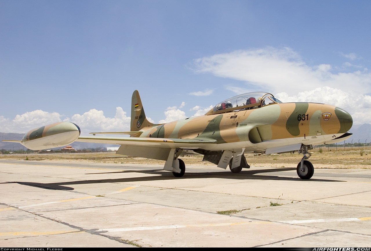 Bolivia - Air Force Canadair T-33A-F Silver Star 3 (CL-30) FAB-631 at Cochabamba (- Jorge Wilsterman) (CBB / SLCB), Bolivia