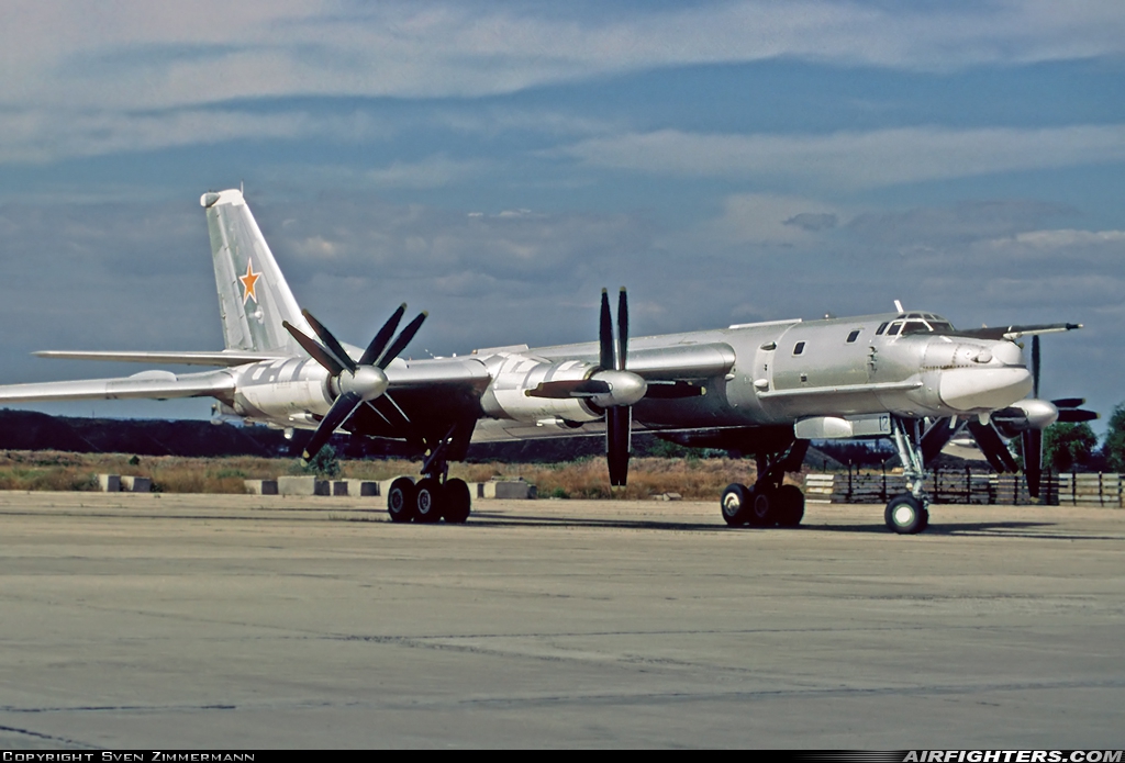 Russia - Air Force Tupolev Tu-95MS Bear H 12 BLUE at Engels (Zngyelse) (UWSG), Russia