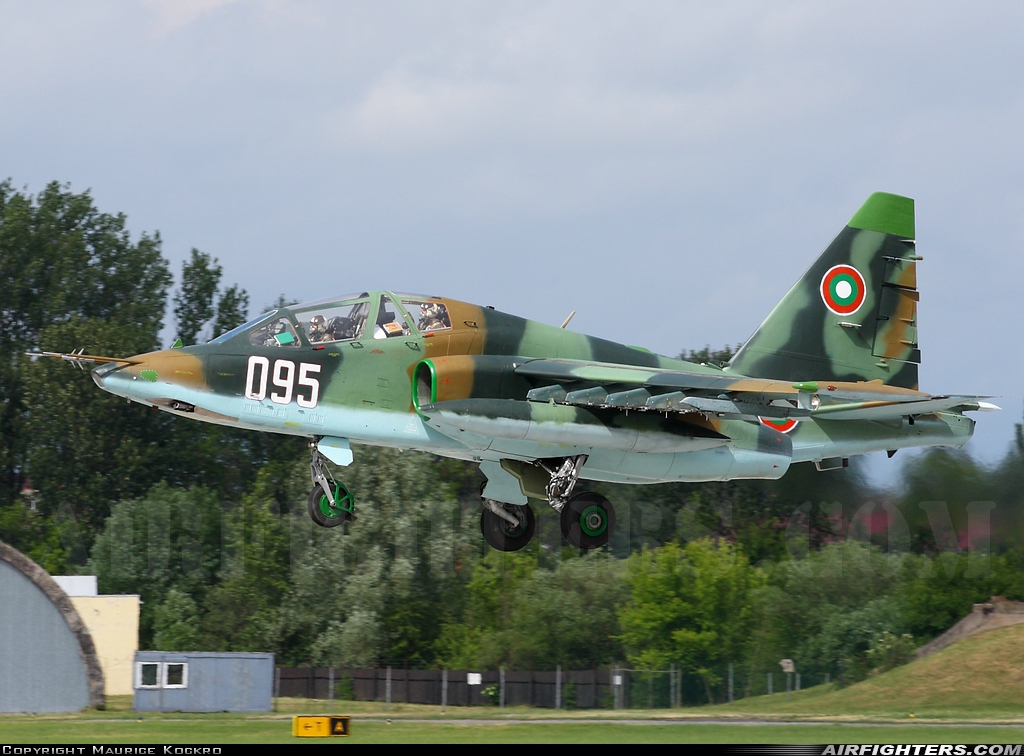 Bulgaria - Air Force Sukhoi Su-25UBK 095 at Pardubice (PED / LKPD), Czech Republic