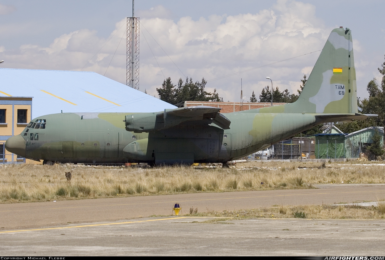 Bolivia - Air Force Lockheed C-130B Hercules (L-282) TAM-68 at La Paz - El Alto (John F. Kennedy) (LPB / SLLP), Bolivia